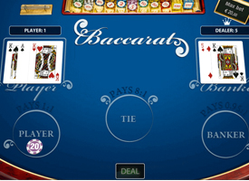 Baccara: jeux de casino en ligne