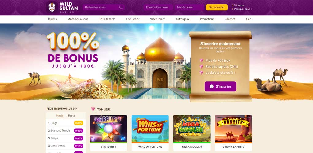 Jeux de Wild Sultan Casino