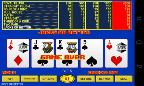 Jeux du Video Poker en ligne